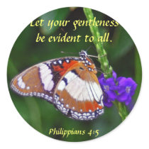 Butterfly - Gentleness Round Sticker
