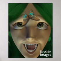 Butterfly Girl Dentist Office Print