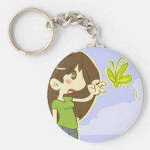 Butterfly Girl Key Chain