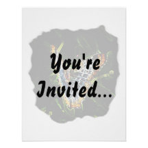Butterfly Glowing Edges Cutout Custom Announcements