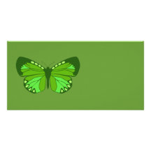 Butterfly Greens Photo Card Template