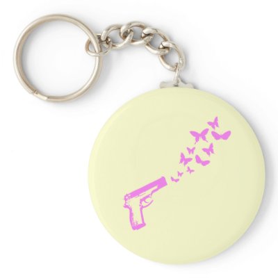 butterfly gun key chain by Shirtuosity