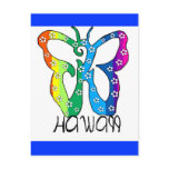 Butterfly Hawaii saying postcards