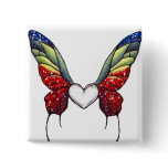 Butterfly Heart Pinback Button