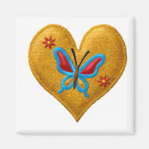 BUTTERFLY HEART Locker Magnets, Refrigerator