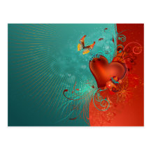 Butterfly Heart Postcards