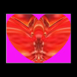 Butterfly heart   -  Red Glamour postcards