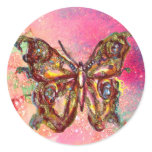 BUTTERFLY IN GOLD SPARKLES STICKERS