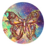 BUTTERFLY IN GOLD SPARKLES STICKERS
