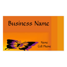 Butterfly in Oranges Bussiness Card Business Card Templates