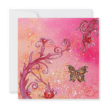 BUTTERFLY IN PINK SPARKLES 2 Elegant Wedding Party Custom Announcement