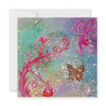 BUTTERFLY IN SPARKLES 2 Elegant Blue Wedding Party Personalized Announcement