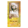 BUTTERFLY IN SPARKLES bright red orange yellow Personalized Photo Card