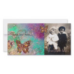 BUTTERFLY IN SPARKLES CUSTOM PHOTO CARD