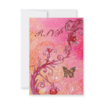 BUTTERFLY IN  SPARKLES RSVP, Elegant Wedding Party Personalized Invite