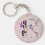 Butterfly Initial R Keychains