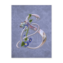 Butterfly Initial S Postcard