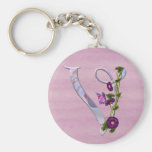 Butterfly Initial V Key Chains