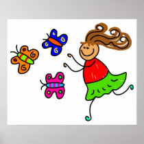Butterfly Kid Posters