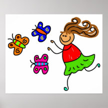 Butterfly Kid Posters