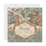Butterfly Kisses Antique BRS Invitation Square