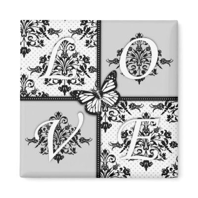 Butterfly Kisses Bold LOVE Magnet 2 by BridesRequest