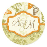 Butterfly Kisses Charming Monogram Sticker