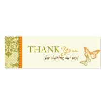 Butterfly Kisses Charming TY Skinny Card Business Cards