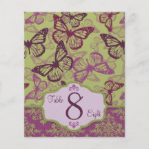 Butterfly Kisses Flirt Table Card B2 Personalized Flyer