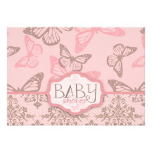 Butterfly Kisses Petal Invitation Card