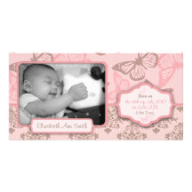 Butterfly Kisses Petal Photo Card