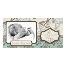 Butterfly Kisses Retro Photo Card