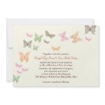 Butterfly Kisses Wedding Invitation ivory