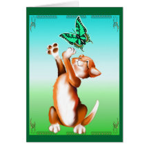 Butterfly Kitten Card