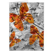 Butterfly Leaves Note Card