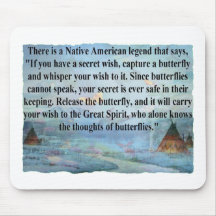 Butterfly legend mouse mat