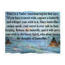 Butterfly legend postcard