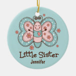 Butterfly Little Sister Personalized Ornament