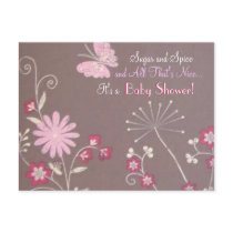 Butterfly Meadow Baby Shower Invite Post Cards