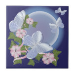 Butterfly Moon Beams Ceramic Tiles