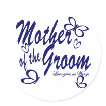 Butterfly/Mother of the Groom Round Sticker