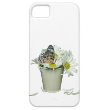 butterfly on daisies iPhone 5 cover