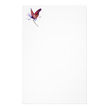 Butterfly On Daisy Stationery