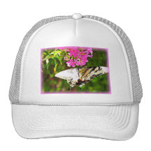 Butterfly on Pink Flower Hat