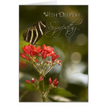 Butterfly on Royal Poinciana Sympathy Card