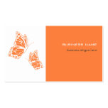 Butterfly Orange & White Elegant Modern Simple Business Cards