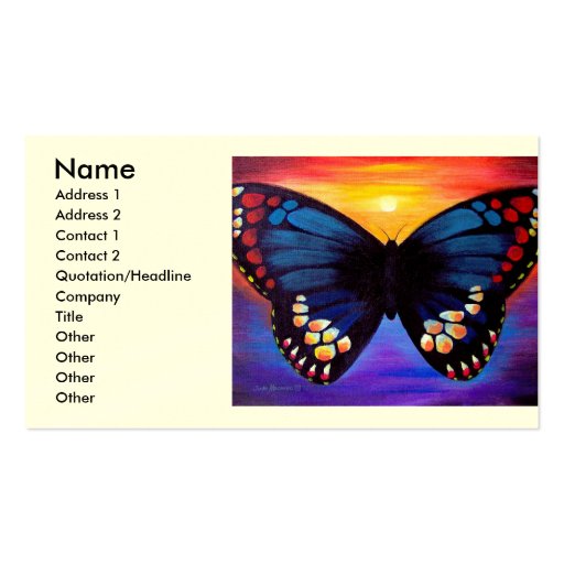 Butterfly Painting Art - Multi Business Card Templates