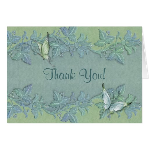 Butterfly Pastel Floral Thank You Cards