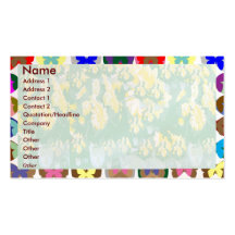 Butterfly Pattern - Border n Back Business Card Template