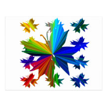 Butterfly Pattern Rainbow Postcard